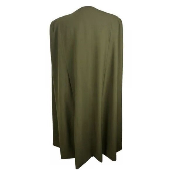 NWT Eloquii Plus Size Cape Cloak With Attached Vest Midi Length Green - Picture 5 of 10